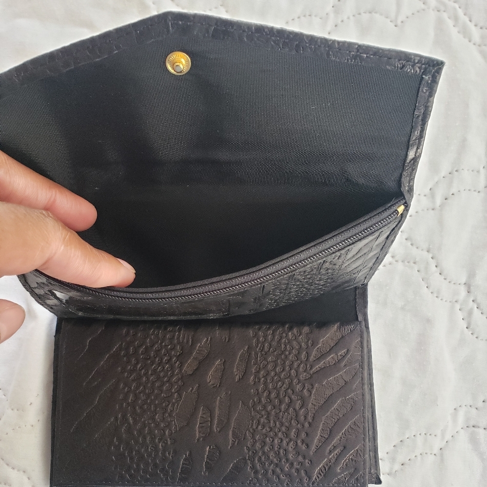 Vintage Python Leather, Black Wallet/Checkbook - image 5